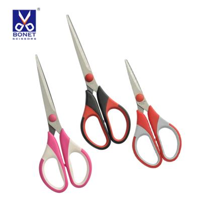 China Soft Scissors Stainless Steel Office Universal Premium Cutting Scissors for sale