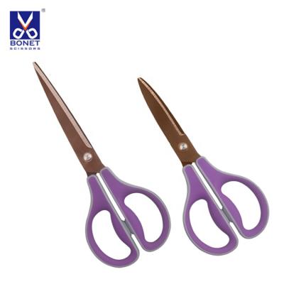 China New Design Yangjiang Universal Cutting Pear Handle Ultra Precision Edge Office Scissors for sale