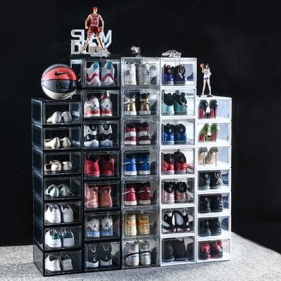 China New Model Customized Viable Clear Acrylic Laminate Sheet Shoes Display Storage Box for sale