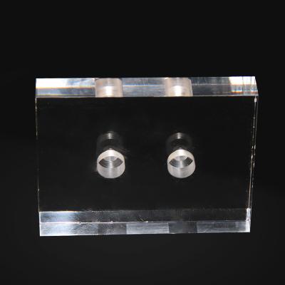 China PMMA Acrylic Custom Laser Cutting Plexiglass Cube Clear Perspex Block Solid Acrylic Sheet Engraved Acrylic Board For Laser Punch Holes for sale