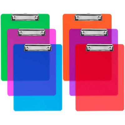 China Good price high quality colorful hard plastic acrylic anti scratch sheet clip board a4 staples for sale