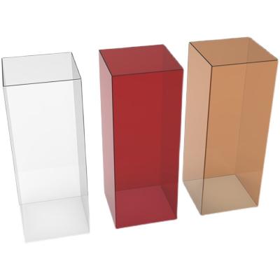 China Factory Customized Pedestal Pedestal Pillar Pillar Acrylic Cylinders Security Shop Windows Wedding Decor Square Color Clear Display Rack for sale