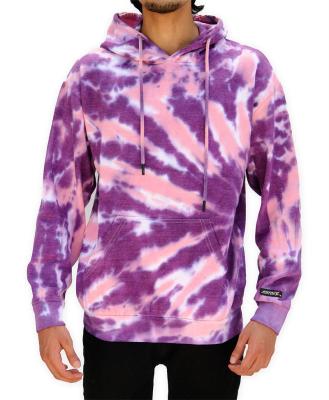 China Sustainable Custom Unisex Men Women Tie Dye Pullover Hood Hand Dyed Long Sleeve Hoodies for sale