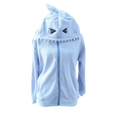 China Anti-wrinkle Woman Cotton Cosplay Costume Plain Shark Pullover Sweatshirt Animal Hoodies For Girl for sale