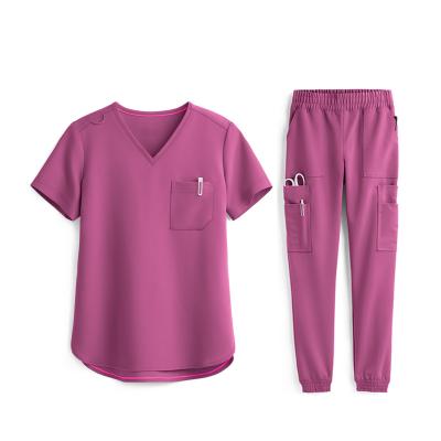 China Short Sleeve Custom Scrubs Suit Set Nursing Jogger Hospital Uniforms Doctor Spa Doctor Nurse Scrubs for sale