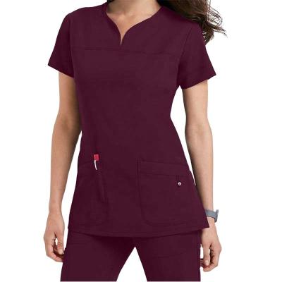 China Fashionable beauty design short sleeve label spa doctor nurse scrubs suit set short sleeve hospital uniforms for sale