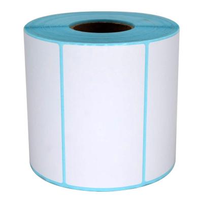 China Heat Sensitive White 90mmX50mmX1000 pcs BPA FREE Barcode Roll Sticker Paper Direct Thermal Roll Label for sale