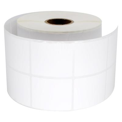 China Wholesale Barcode Roll Blank 45mmx55mm 3000pcs Art Paper Adhesive Label Sticker For Thermal Transfer Printer for sale