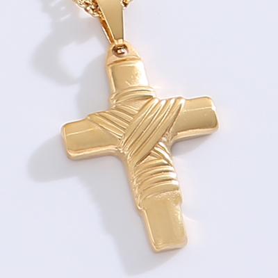 China Vintage SY Manufacturers Wholesale Titanium Steel Cross Jewelry Amazon Christian Faith Personality Necklace Men And Women Couples Pendant for sale