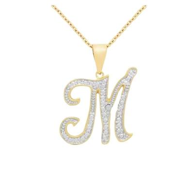 China 2021 Nice Trendy Korean Gold Plated Necklaces Gold Plated Customized Pendant Necklace Drill English Letters\ for sale