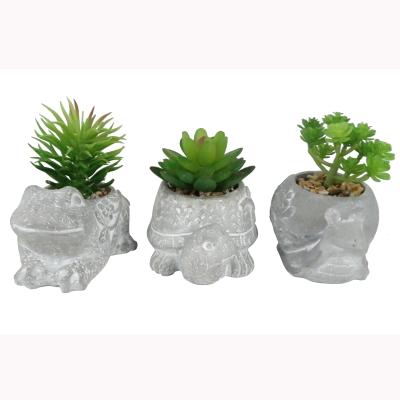 China CLASSIC Animal Shape Tabletop Flower Pot With Succulent Plants for sale