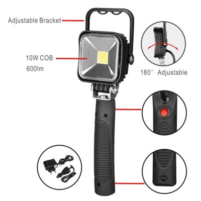 China Aluminum +ABS+PC Portable Rechargeable Aluminum Household 10W LED COB Work Ultra Bright Light For Ouedoor for sale