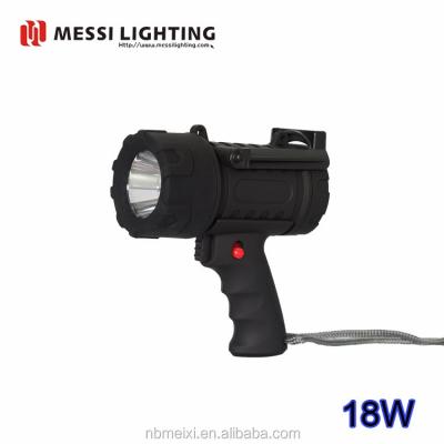 China 18W XHP50 Outdoor/Indoor Rechargeable LED Flashlight, Outdoor Spotlight, Waterproof LED Spot Light with 1000lm for sale