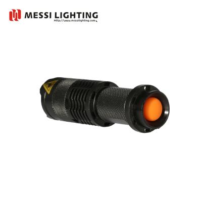 China 3W Micro Outdoor Portable Camping Mini Zoom LED Torch Aluminum Flashlight Emergency Customized 100lm for sale