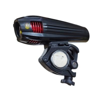 China Aluminum Alloy+ABS Bicycle Outdoor Accessories USB LED Front Rechargeable Mountain Bike Light for sale