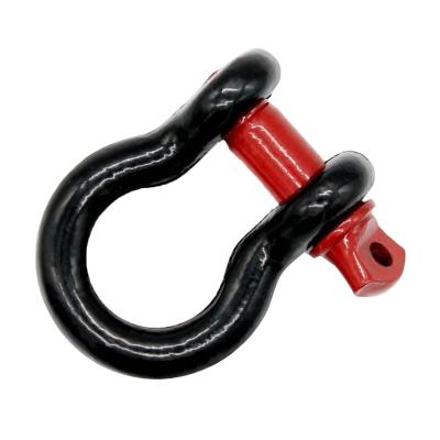 China High Quality Ton Cars Tow Trailer Hook 3/4 Inch 2 D Clips Bow Shackle Black Red for sale