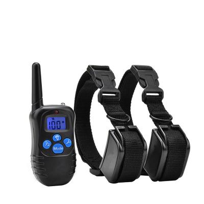 China Viable Rechargeable Barking Collar Anti-bark Collar Remote Control Dog Training Shock Collar for sale