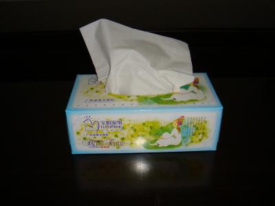 China 144 sheets Absorbent Soft Facial Tissue Paper , Box Facial Tissue  13gsm for sale