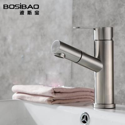 China Modern competitive price good quality ss304 hot cold pull out basin faucet faucets for sale