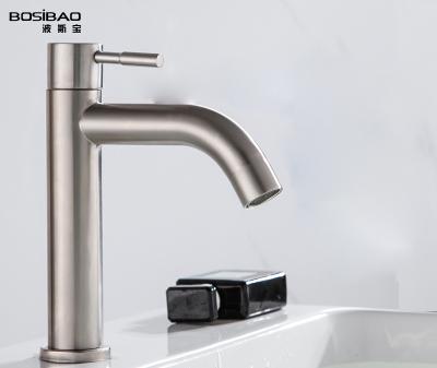 China Direct Selling Modern 304 Stainless Steel Brushed Faucet Basin Faucet Direct Sale For Sale for sale