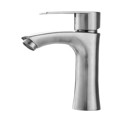 China Modern Cheap Hot Hot Cold 304 Stainless Steel Single Hole Basin Faucet Faucet 304 Stainless Steel for sale