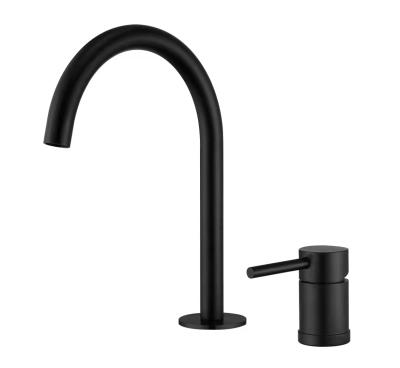 China Hot And Cold Single Taps Hot And Cold Fashion Metered Luxury Bathroom Faucets Handle Two Hole Basin Wipespread for sale