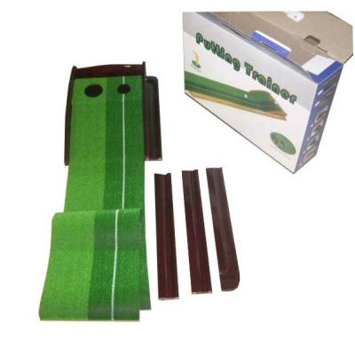 China Home or Office Golf Anytime Putting Mat Trainers Practice with Automatic Ball Return Track for sale