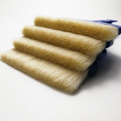 China The factory direct sales of flat paint the brush blue plastic handle natural soft bristle paint brush for sale