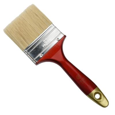 China Paint factory production popular red plastic handle with white bristle water-based high quality brush for sale