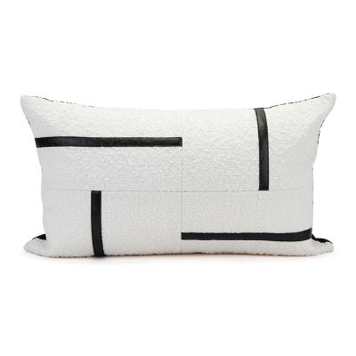 China Yuanhee Decorative High Quality Soft Lumbar Pillow Covers 50cm*30cm Luxury Decorative Tile Shape For Sofa Living Home Room for sale