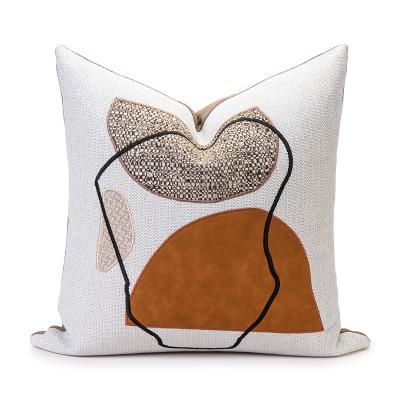 China Yuanhee Decorative Luxury Custom Decorative Cushion Cover 45cm*45cm Tile Shape For Bedroom Living Room Hotel for sale