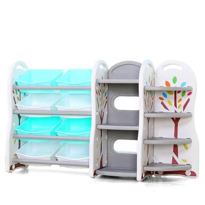 China Indoor children's shelf new plastic children's furniture and toy storage cabinet for sale