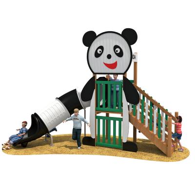 China 2022 New Design Adventure Fun Luxury Durable Panda Theme Outdoor Environmental Plastic Rosewood Stage For Resident Mall for sale