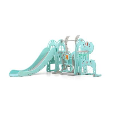 China New model eco-friendly kids play set plastic indoor kiddie house fence kiddie slide for sale