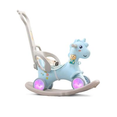 China Ride On Toy Indoor Baby Toddler Musical Walker Plastic Children Adore Cartoon Rocking Horse Ride On Animals Toy for sale