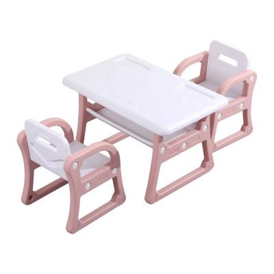 China Modern Baby Table And Chairs Kids Study Table And Plastic Chair Table Set For Children for sale