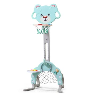 China Cartoon Environmental Plastic Indoor Height Adjustable Multifunctional Ball Holder For Kids for sale