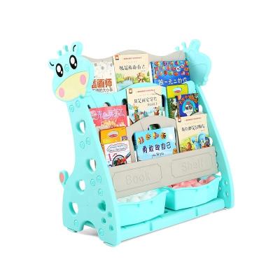 China Expandable Educational Preschool Kids Toys Indoor Plastic Book Shelves for sale