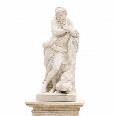 China Traditional Stone Roman Statues Garden Human Greek Statue With Marble Bases for sale