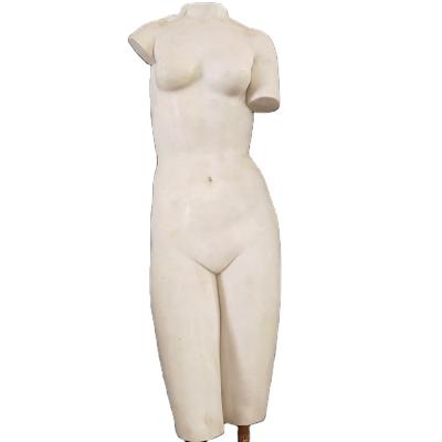 China Traditional Wholesale Stone Carving Marble White Brokeback Woman Sculpture for sale