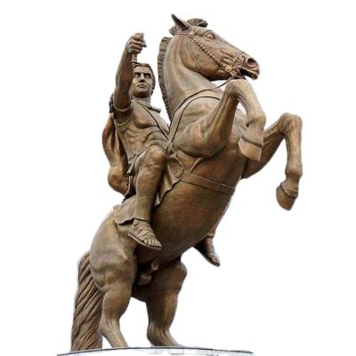 China China hot sale antique memorial sculpture bronze warrior on horse statue for sale for sale