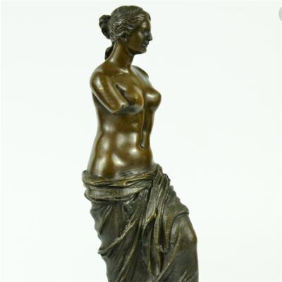 China Europe Decorative Metal Crafts Woman Brass Sculpture for sale