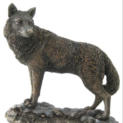 China Outdoor Decoration Life Size Bronze Wolf China Animal Garden Sculpture For Sale for sale