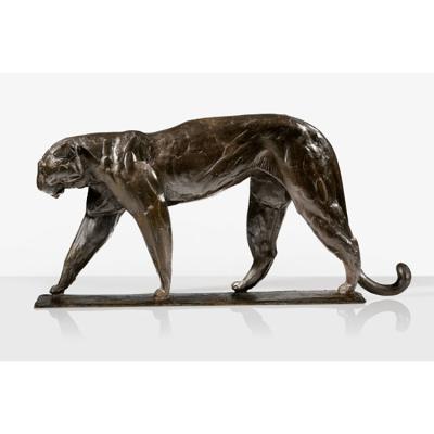 China Snow Leopard Statue China Bronze Ornament Animal Bronze Body Sculpture for sale