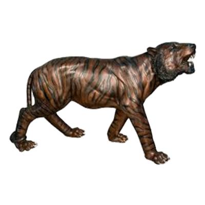 China China Garden Outdoor Life Size Antique Brass Bronze Animal Tiger Statue for sale