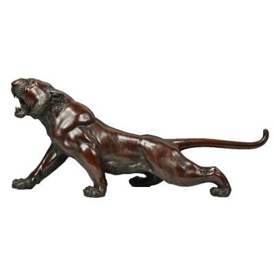 China Decorative Animal Sculpture Tiger High Quality Life Size Bronze Garden Statue Bronze Statue From Europe for sale