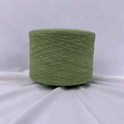 China NE 24s/26s Groen katoen Polyester gemengd garen Recycled katoen garen voor cirkelvormig breiwerk Te koop