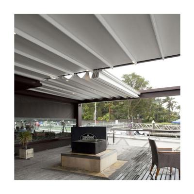 China Easily Assembled Fully Automatic Retract Roof System Kit Easy Installation Aluminum Outdoor Canopy Pergola for sale