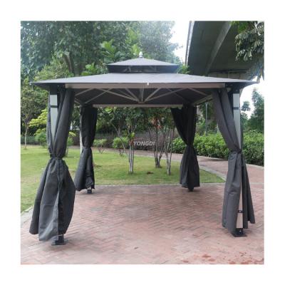 China 3x4 Metal House Pavilion Party Hard Top Ancient Roman Waterproof Modern Event Aluminum Outdoor Backyard Gazebo for sale