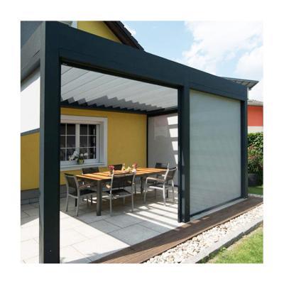 China Full Custom Anti-bacteria Waterproof Flame Retardant UV-protective Aluminum Blackout / Electric Fabric Plastic Balcony Blinds Polyester Zipper Screen for sale